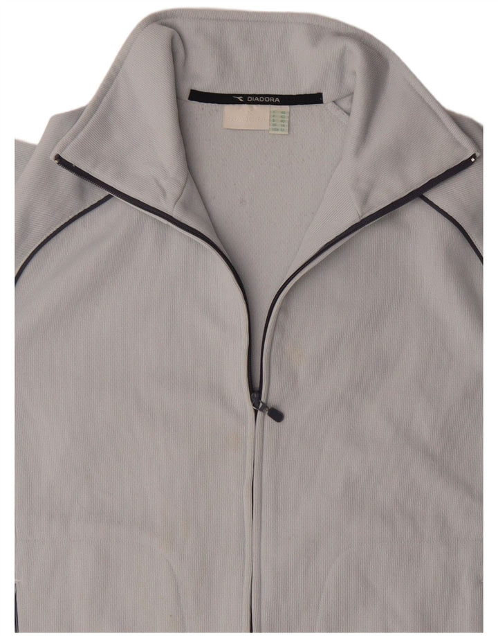 Giacca da tuta da donna Diadora UK 14 Large Blu Colourblock Poliestere