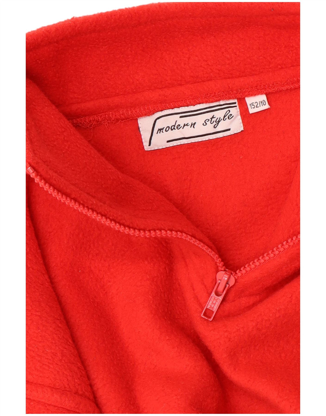 Maglione in pile da ragazzo con zip VINTAGE 9-10 anni rosso