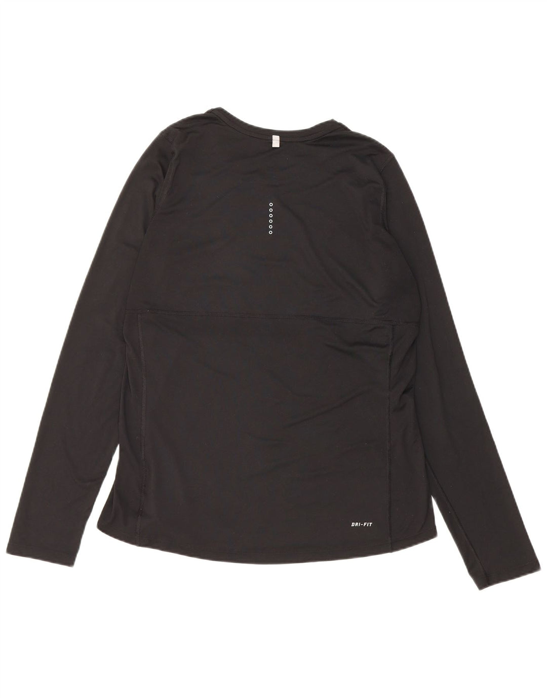 Top Nike Dri Fit da donna a maniche lunghe UK 14 Large Nero