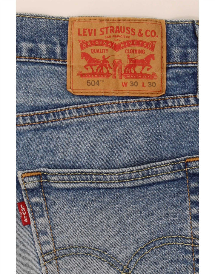 Pantaloncini di jeans Levi's 504 da uomo W30 blu medio