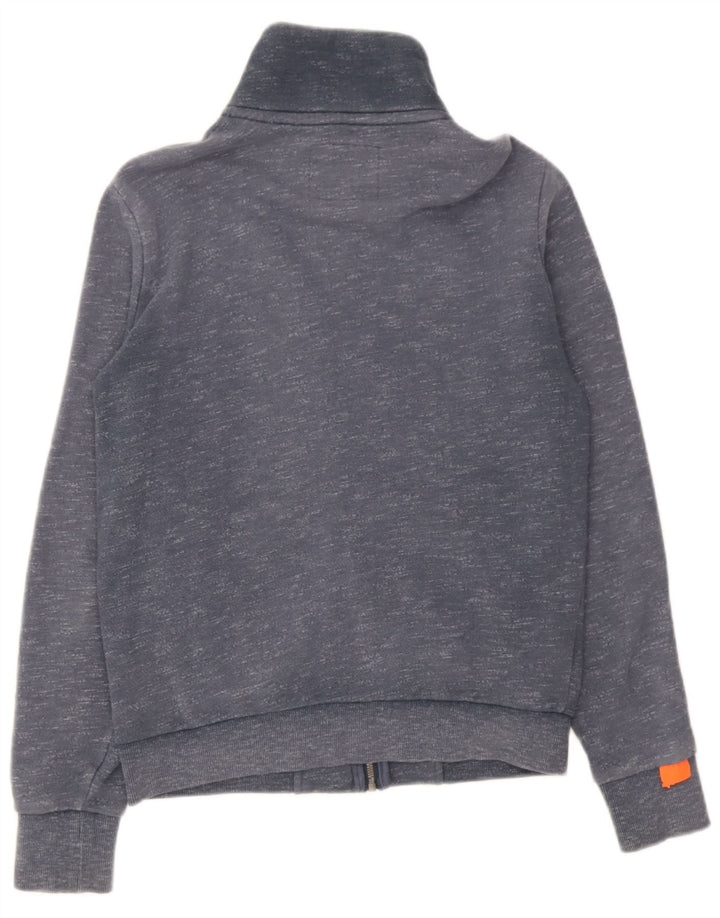 Giacca da ginnastica da uomo Superdry piccola in cotone chiazzato grigio