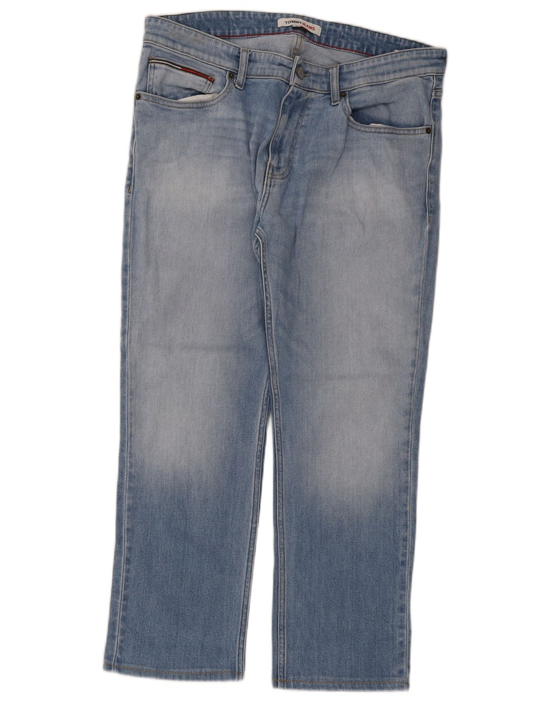 Jeans dritti regolari da uomo Tommy Hilfiger W34 L27 cotone blu
