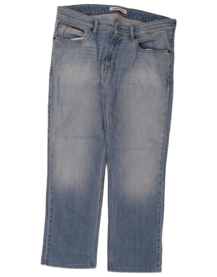 Jeans dritti regolari da uomo Tommy Hilfiger W34 L27 cotone blu