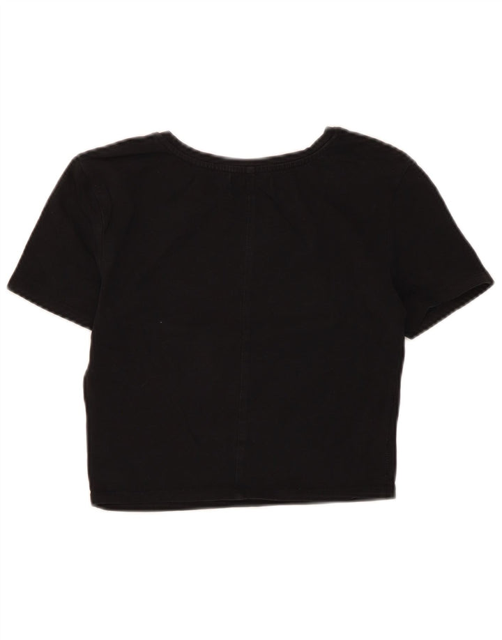 T-shirt corta da donna Zara UK 8 piccola nera