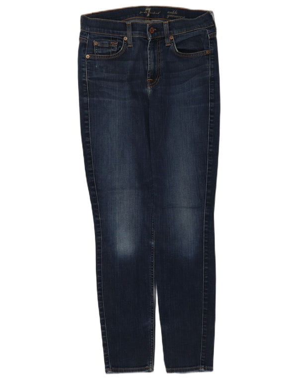 Jeans skinny da donna 7 For All Mankind W26 L28 cotone blu navy