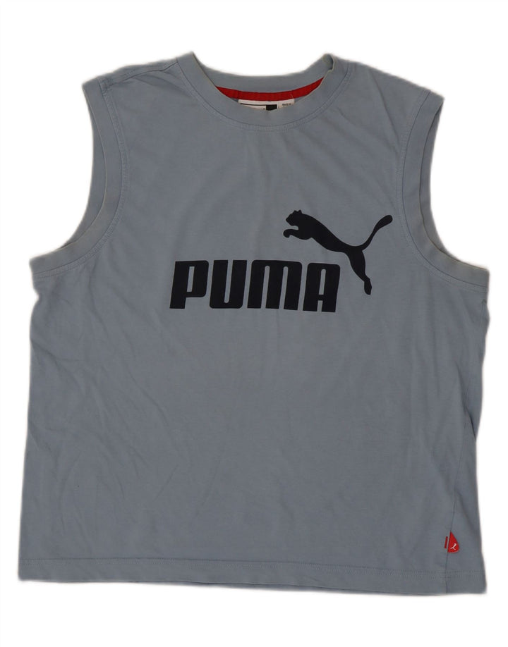 Canotta grafica da donna Puma UK 18 XL cotone blu