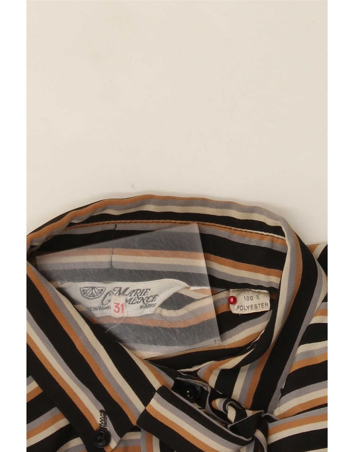 Abito basic da donna vintage con cravatta frontale UK 12 a righe multicolori medie