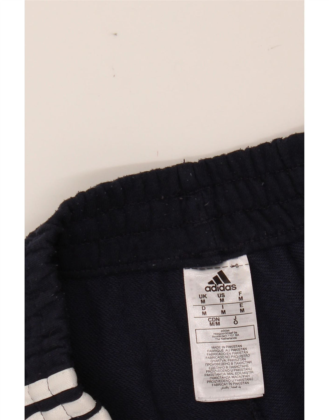 ADIDAS Mens Tracksuit Trousers Joggers Medium Navy Blue Cotton Vintage Adidas and Second-Hand Adidas from Messina Hembry 