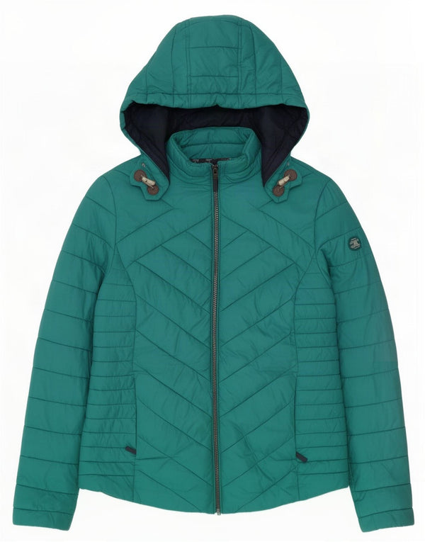 Giacca imbottita trapuntata con cappuccio da donna Barbour UK 14 blu medio in poliammide