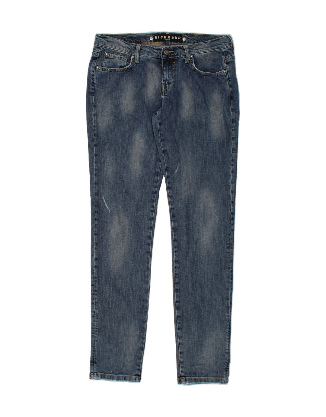 RICHMOND Womens Skinny Jeans W33 L33 Blue Cotton Vintage Richmond and Second-Hand Richmond from Messina Hembry 