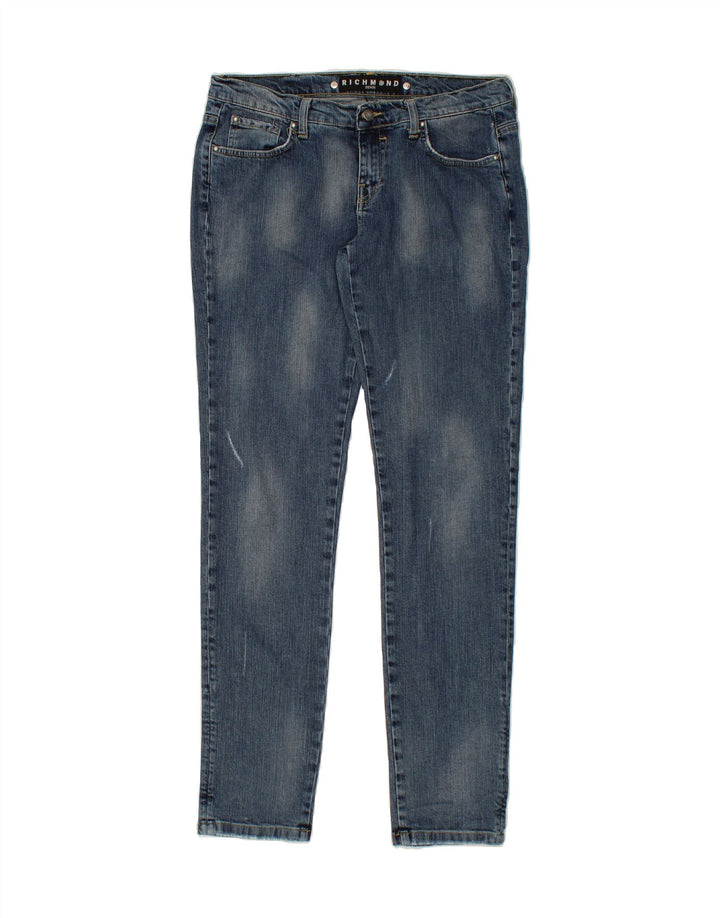RICHMOND Womens Skinny Jeans W33 L33 Blue Cotton Vintage Richmond and Second-Hand Richmond from Messina Hembry 
