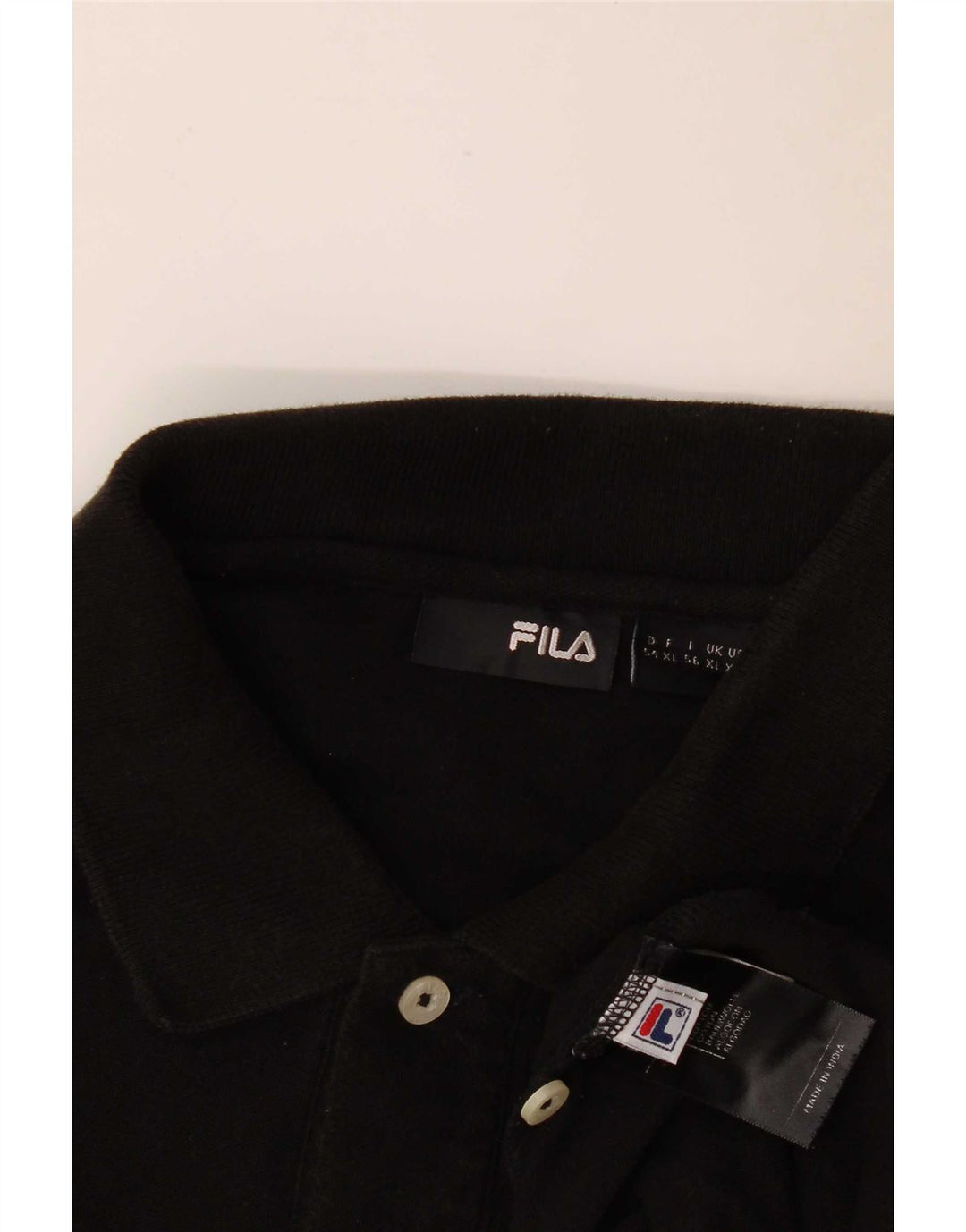 Polo da uomo Fila XL in cotone nero