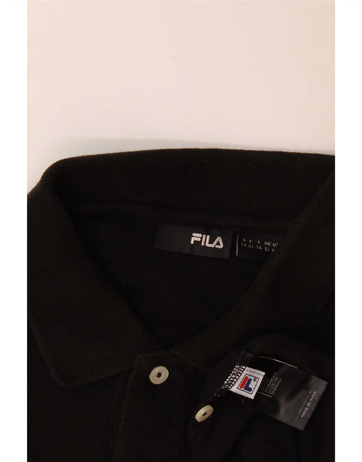 Polo da uomo Fila XL in cotone nero