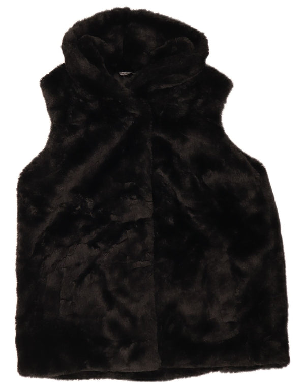 Gilet da donna in pelliccia sintetica M&Co UK 12 medio nero poliestere