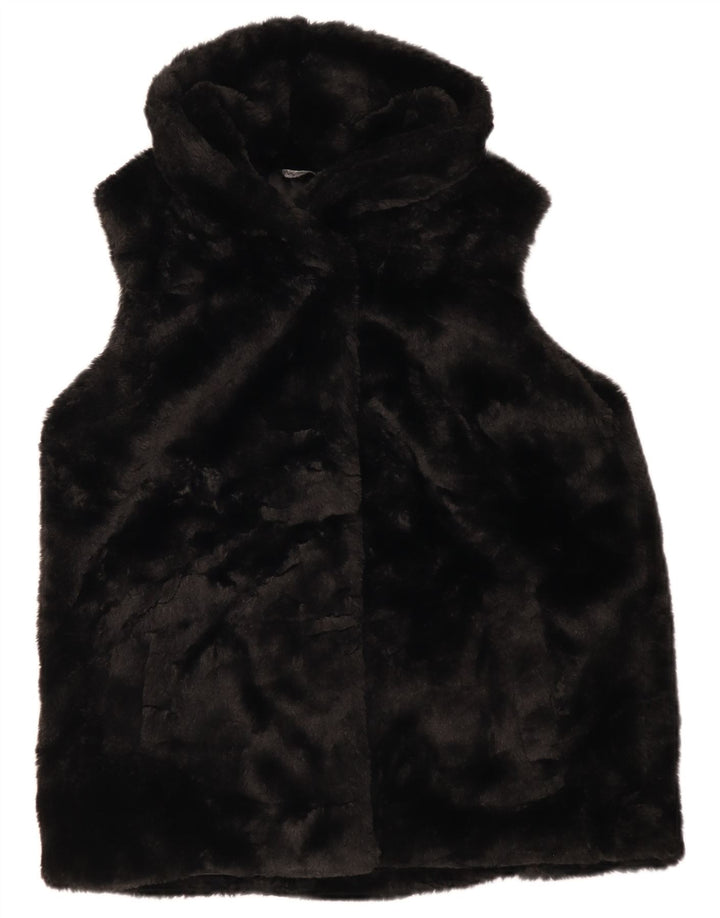 Gilet da donna in pelliccia sintetica M&Co UK 12 medio nero poliestere