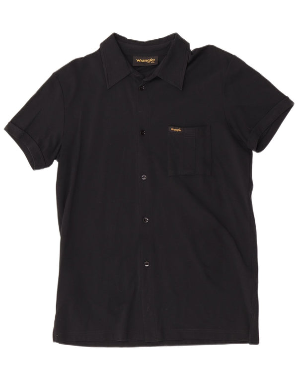 Camicia a maniche corte da uomo Wrangler 2XL nera in poliammide