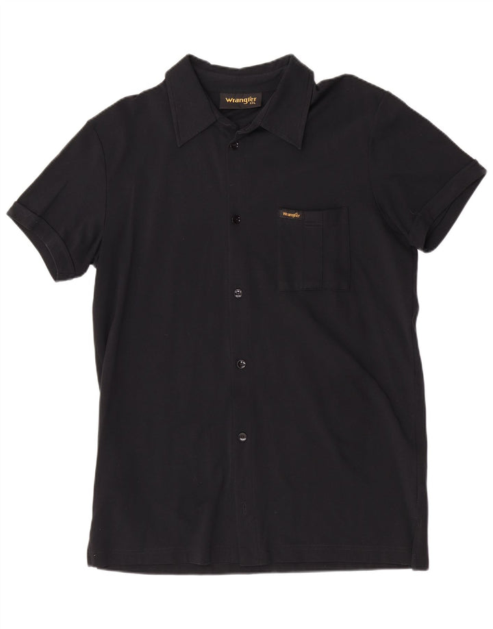 Camicia a maniche corte da uomo Wrangler 2XL nera in poliammide