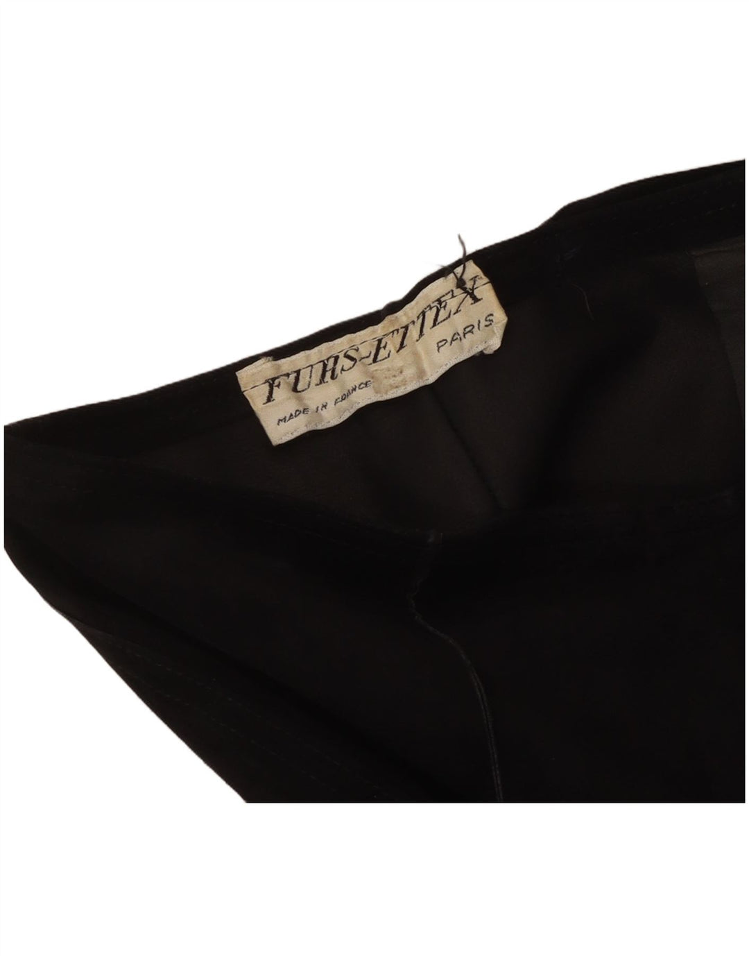 Pantaloni capri da donna in pelle scamosciata a gamba larga VINTAGE W30 L19 neri