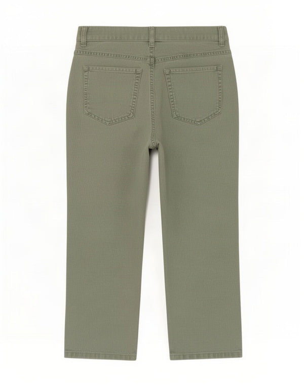 Marks & Spencer Womens Short Casual Trousers UK 12 Medium W30 L23 Green
