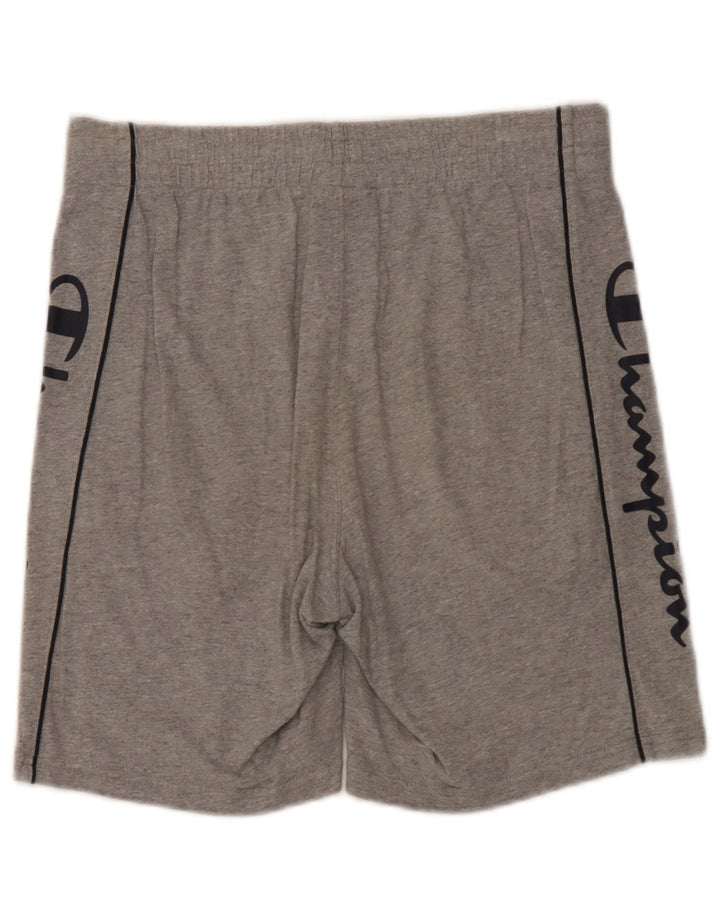 Pantaloncini sportivi grafici da uomo Champion piccoli in cotone grigio