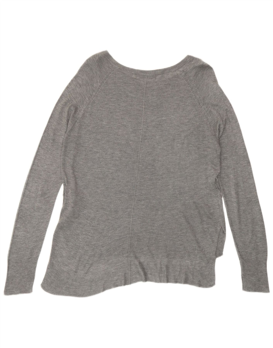 Maglione Zara da donna con scollo a barca UK 14 Viscosa grigio medio