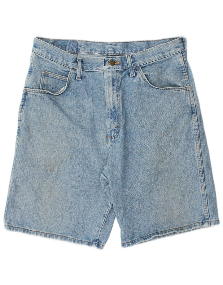 Pantaloncini di jeans da uomo WRANGLER W32 cotone blu medio