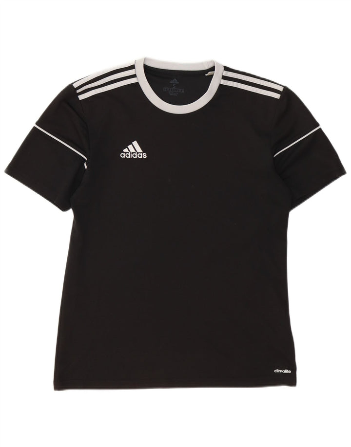 T-shirt ADIDAS Climalite da uomo piccola piccola in poliestere nero