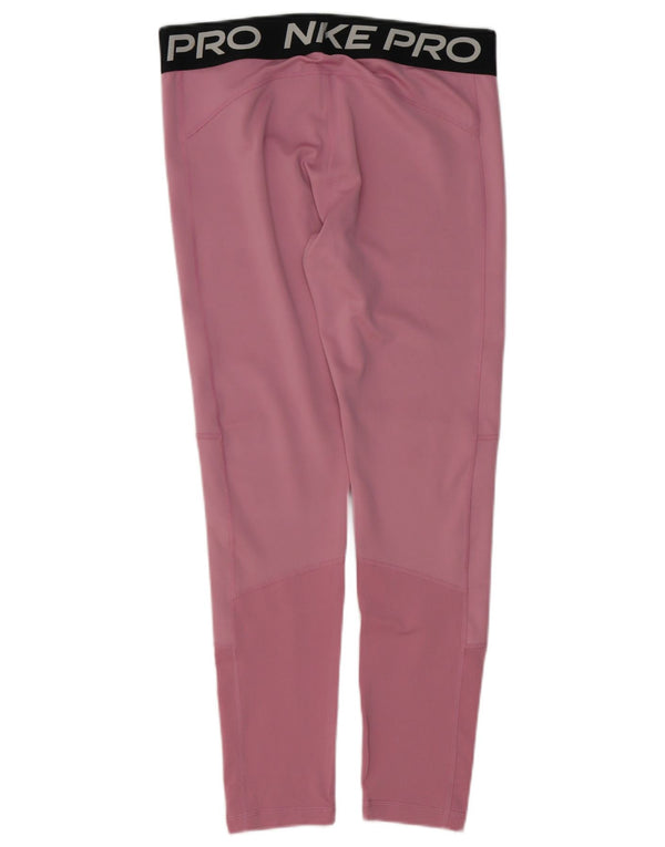 Nike Womens Dri Fit Graphic Leggings UK 18 XL  Pink Polyester