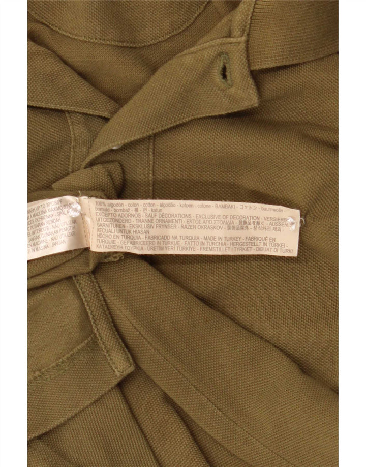 Polo da uomo Massimo Dutti piccola in cotone kaki