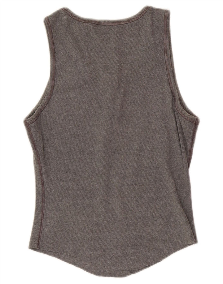 Canotta corta da donna Gap UK 14 grande cotone grigio