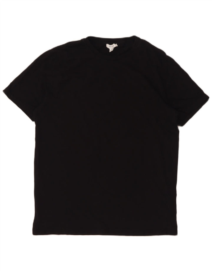 T-shirt da uomo Reiss Top grande in cotone nero