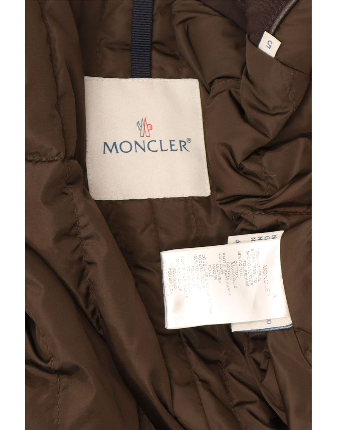 Moncler Uomo Giacca imbottita Utility 2XL Marrone Poliestere