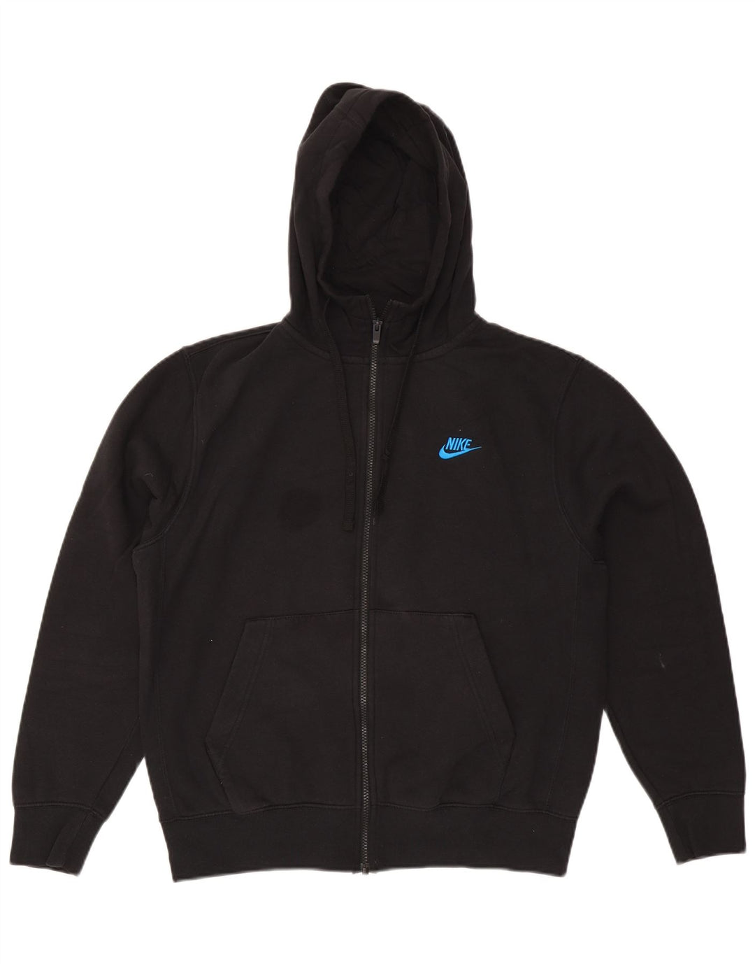 Felpa con cappuccio e zip Nike da uomo in cotone nero medio