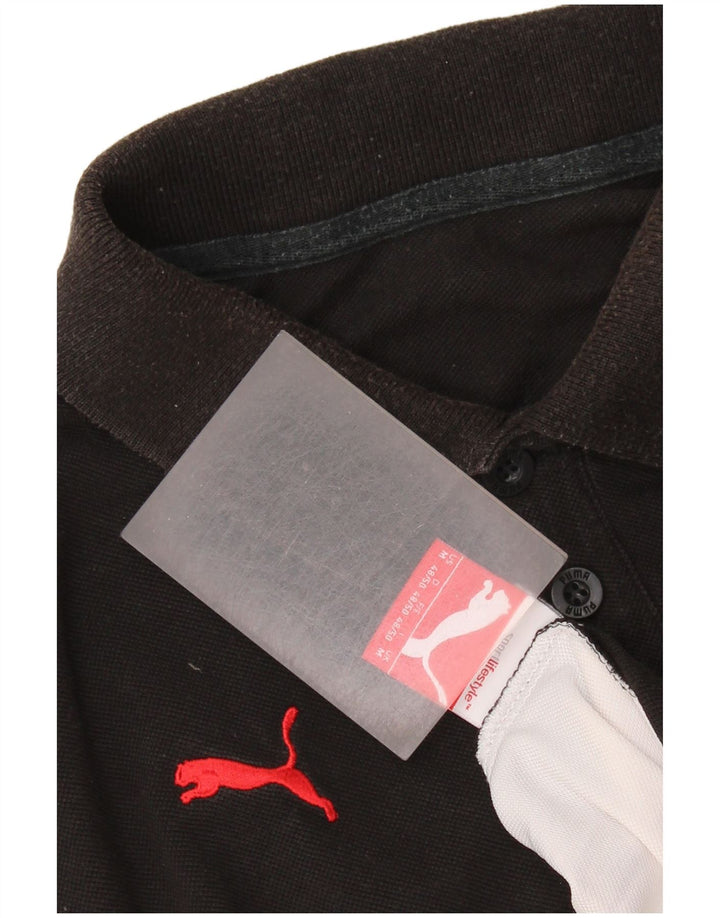 Polo PUMA da uomo color block medio nero