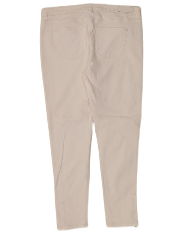 MARKS & SPENCER Jeans skinny autografati da donna W34 L28 bianchi