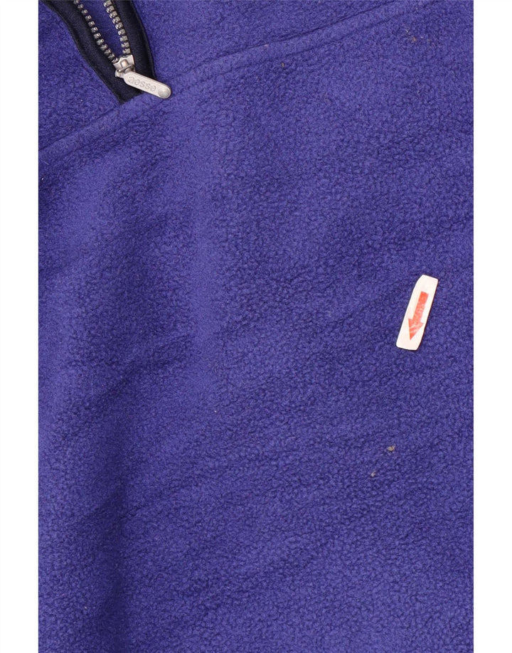 Maglione in pile da uomo con zip e collo Aesse XL blu poliestere