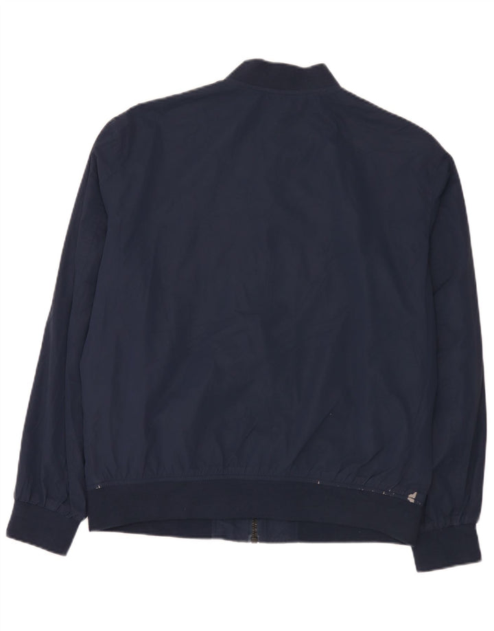 Giubbotto bomber da uomo Zara UK 40 grande poliestere blu navy