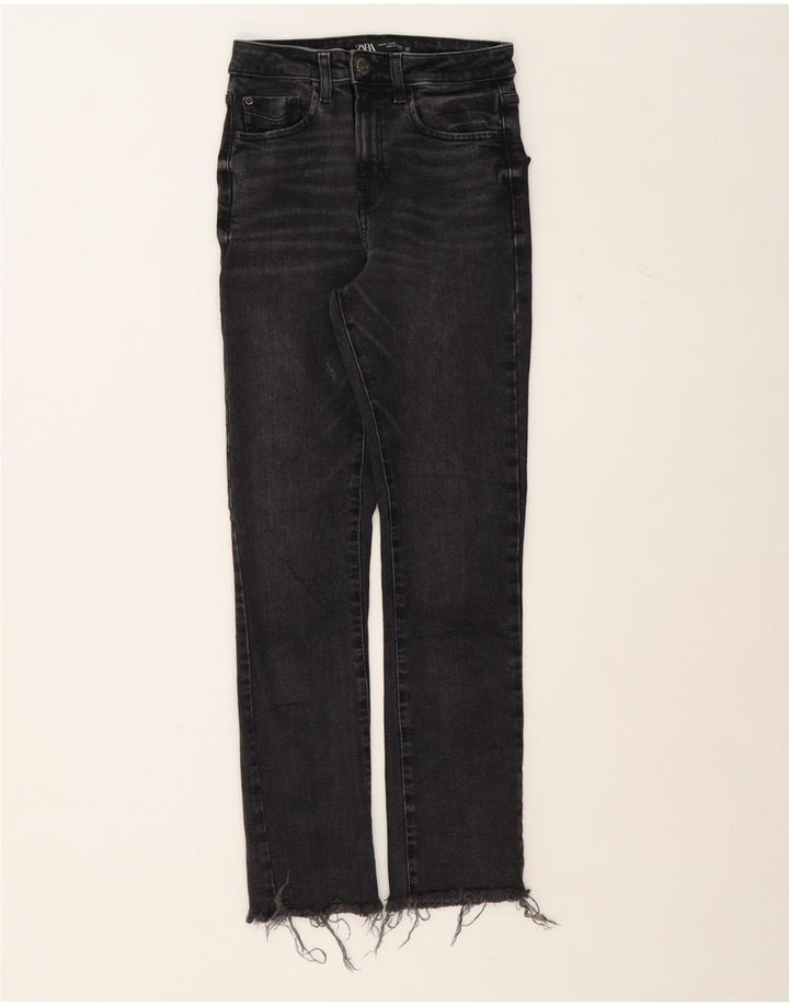 ZARA Womens Slim Jeans EU 34 2XS W24 L27 Black Vintage Zara and Second-Hand Zara from Messina Hembry 
