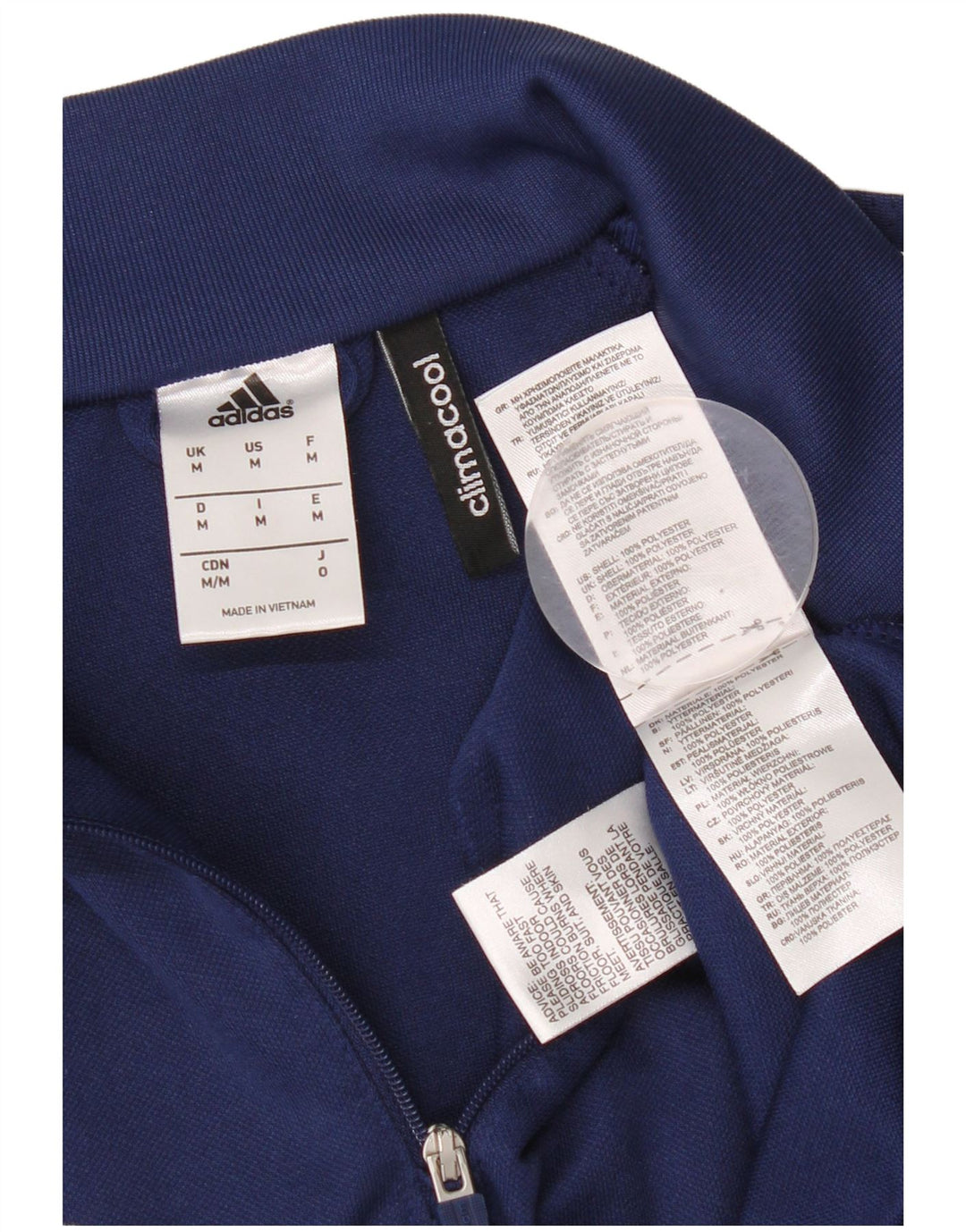 Adidas Uomo Climacool Pullover Tuta Top Medium Blu Navy Colourblock