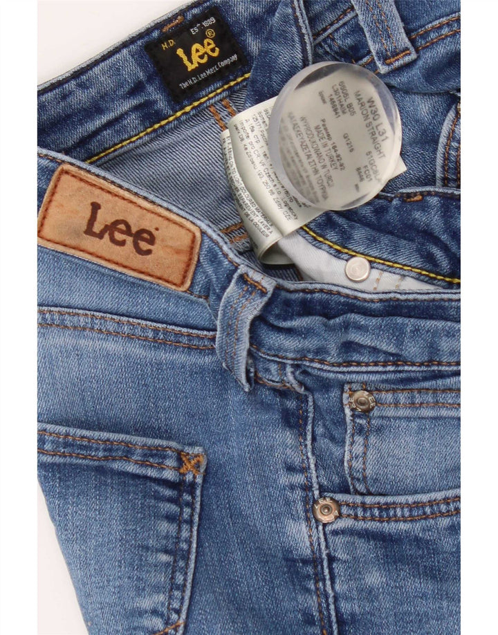 Jeans dritti Marion da donna Lee W30 L31 cotone blu
