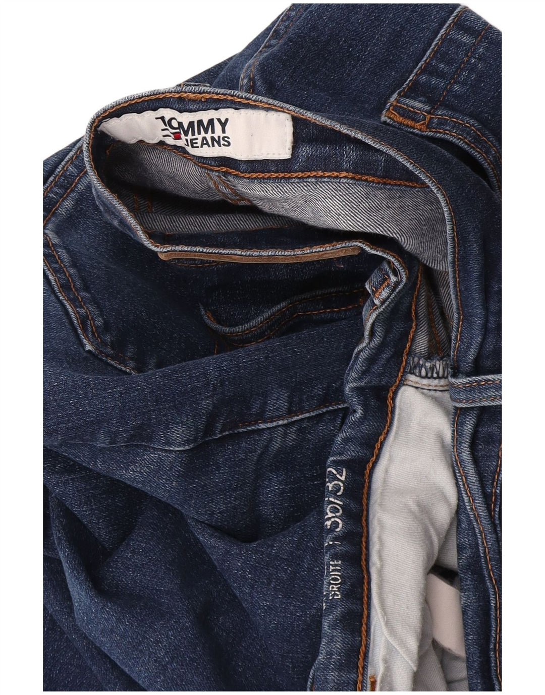 Tommy Hilfiger Uomo Droite Slim Jeans W36 L32 Blu