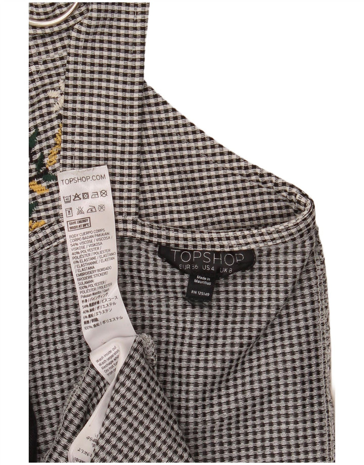 Topshop Vestito estivo da donna EU 36 Piccolo Vichingo nero in viscosa