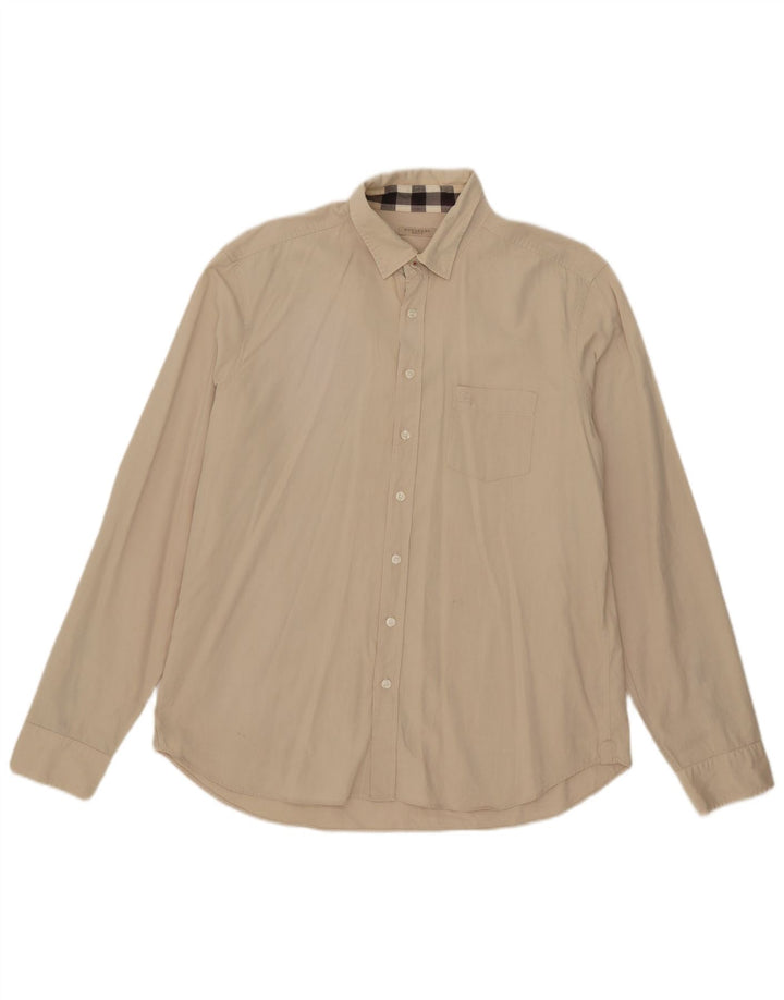Burberry Mens Shirt XL Beige Cotton