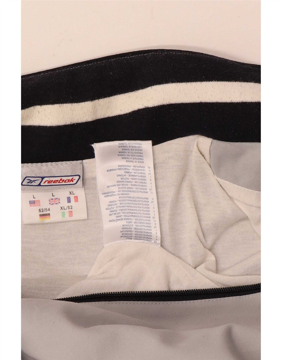 Giacca da ginnastica Reebok da uomo con grafica, grande, in poliestere color block grigio