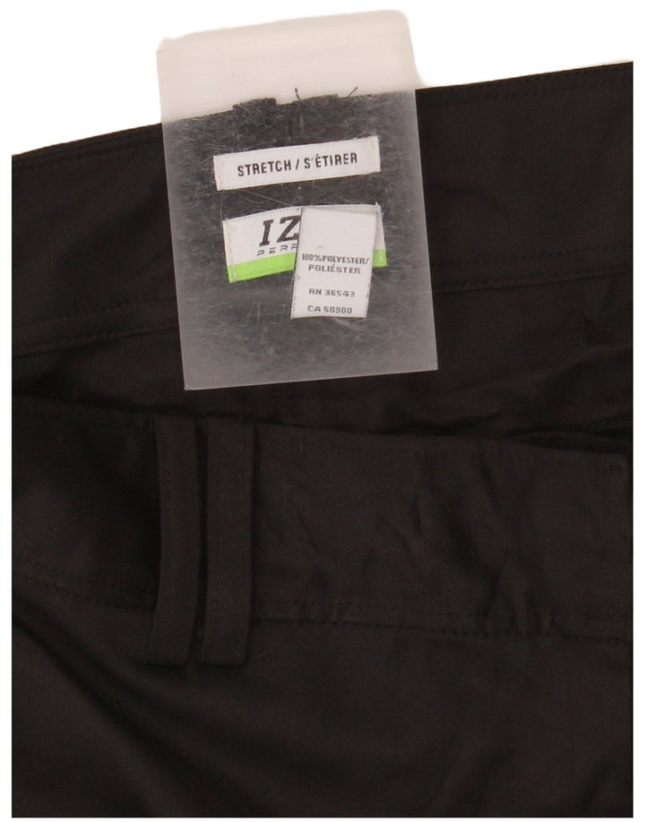 Pantaloni chino dritti da donna IZOD US 10 Large W32 L30 poliestere nero
