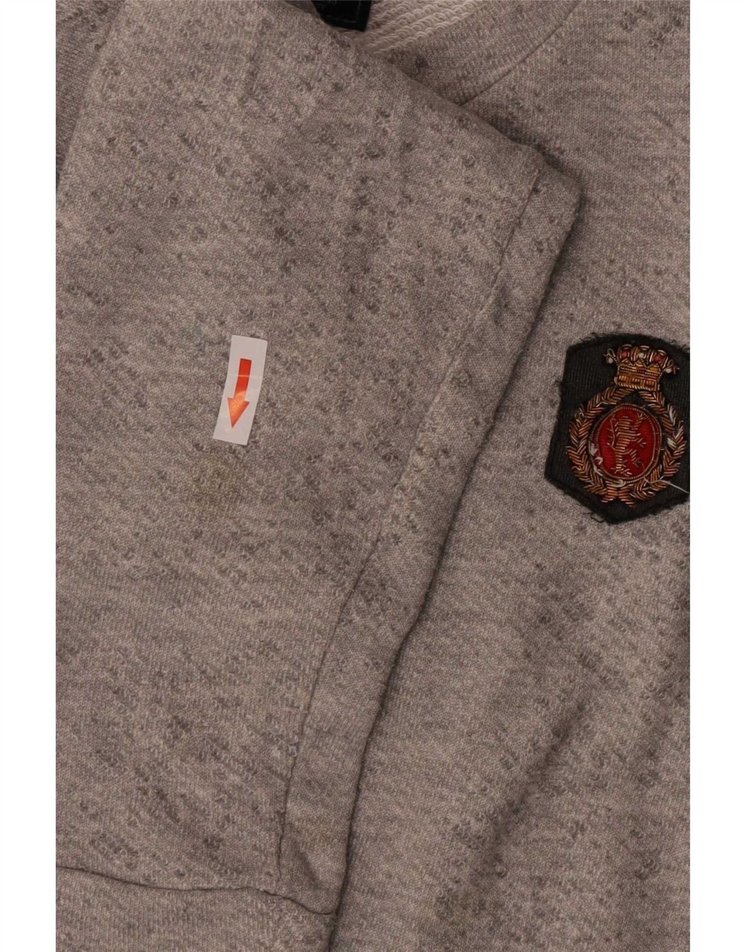 Felpa Zara da uomo maglione grande poliestere chiazzato grigio