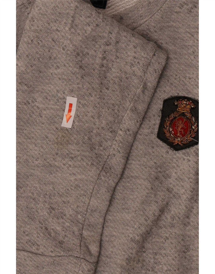 Felpa Zara da uomo maglione grande poliestere chiazzato grigio