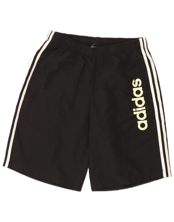 Pantaloncini sportivi Adidas Climalite Graphic da uomo in poliestere nero medio