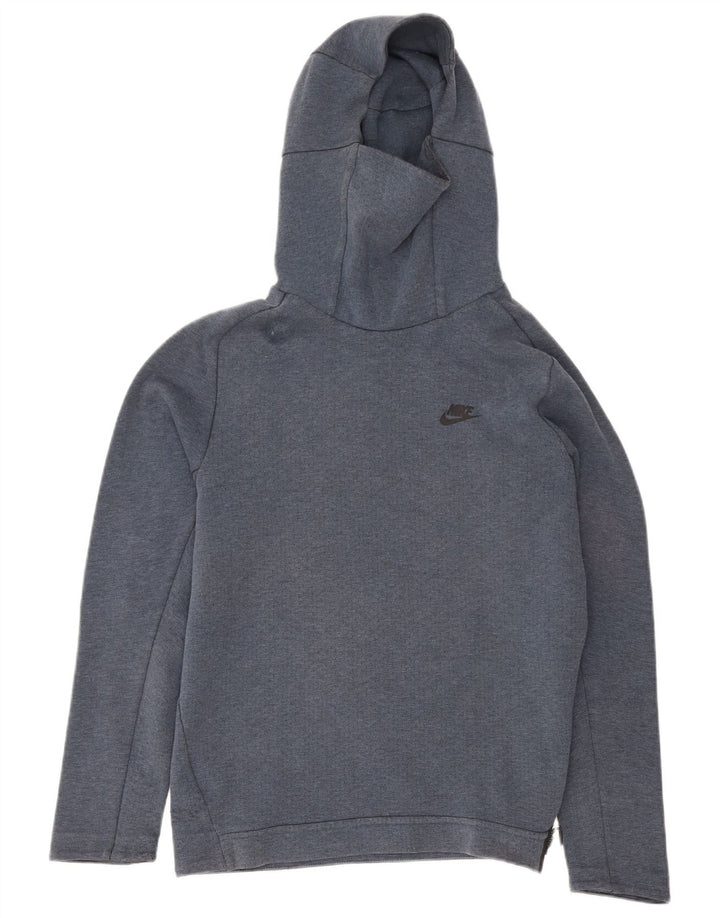 Felpa con cappuccio da uomo Nike, cotone medio blu navy