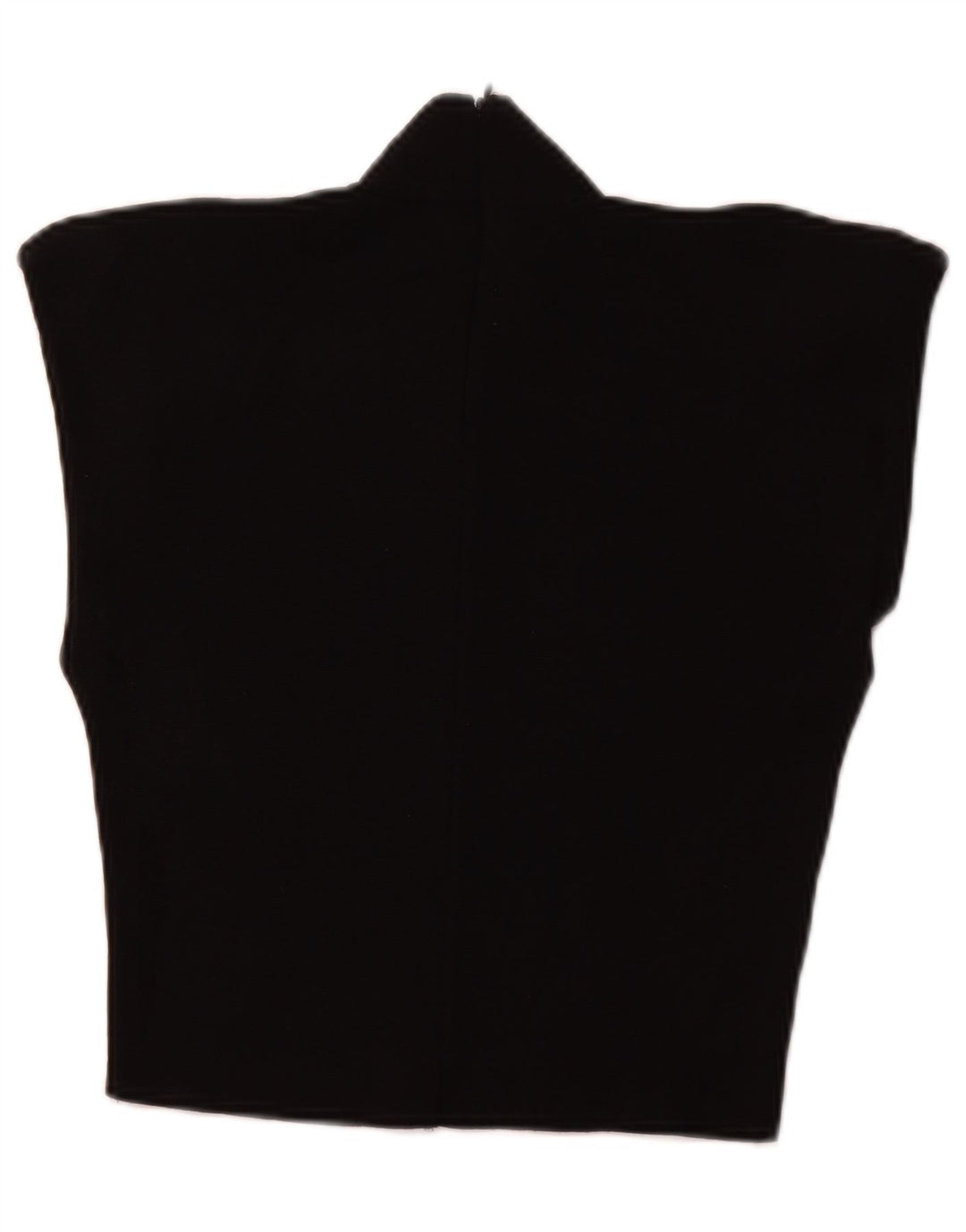 ZARA Maglione Corto da Donna con Collo Dolcevita UK 12 Medio Nero